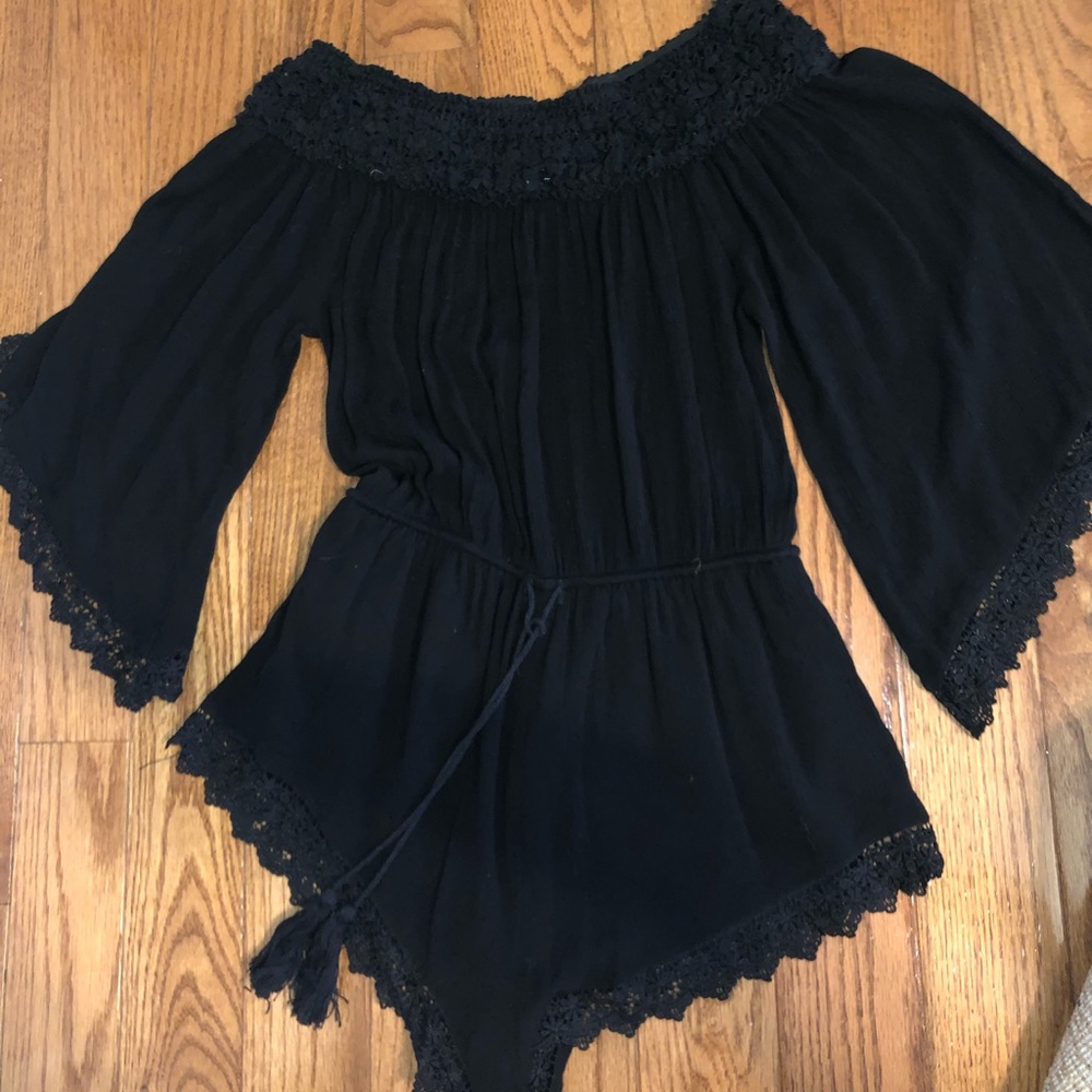 Black Laced Romper Size Medium